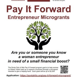 Zonta Club Of Hilo Increases Microgrants To Big Island Women Entrepreneurs To Total $10,000